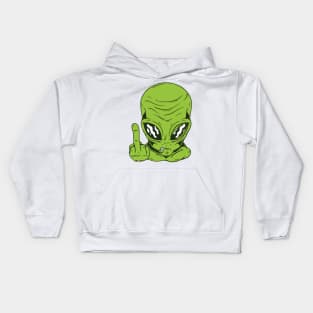 Alien Flipp Off Kids Hoodie